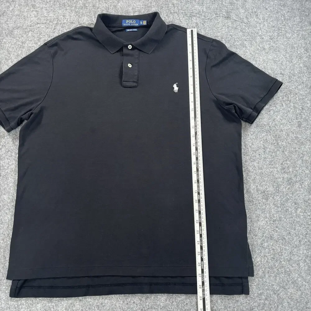 Polo Ralph Lauren Pima Soft Touch Polo Shirt Black Men's Size XL